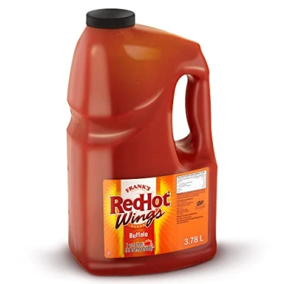 Image of Frank&#039;s RedHot Buffalo Wings Sauce, Authentic Flavour, Blend of Heat &amp; Spice, Bulk Container, 3.8L