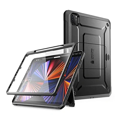 Image of SUPCASE iPad Pro 12.9&#039;&#039; Case (2021/2020) 5th/4th Gen Case, Full Body Protection with Built in Screen Protector and Kickstand [Unicorn Beetle Pro] Compatible Apple Pencil Charging (Black)