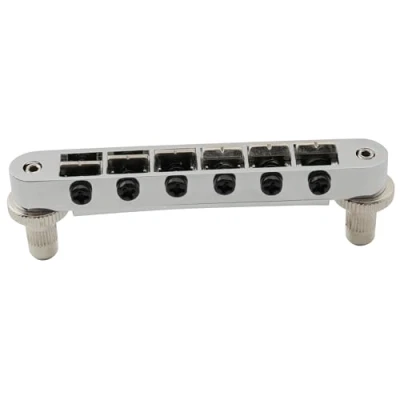 Image of Wilkinson WOGB1 52mm(2 3/64 inch) Nashville Tune O Matic Bridge for USA Les Paul Epiphone SG Electric Guitar, Chrome