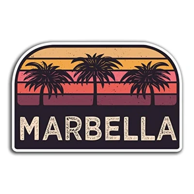 Image of 2 x 10cm Marbella Sunset Vinyl Stickers Travel Sticker Laptop Luggage #23721 (10cm Wide)