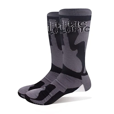 Image of SOCKSHOP Music Collection 1 Pair Eric Clapton Cotton Socks Guitars Grey One Size