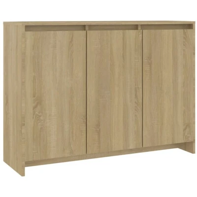 Image of vidaXL Sideboard Sonoma Oak 102x33x75 cm Engineered Wood
