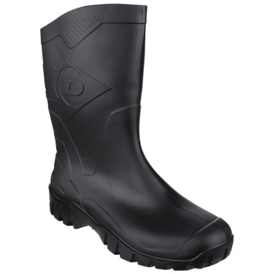 Image of Dunlop Dee Calf Length Wellington Unisex Black Size UK 6.5