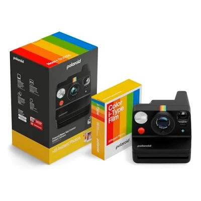 Image of Polaroid NOW+ Gen3 Instant Camera Bluetooth Connected + Color Film Bundle (16 photos) Black (6562)