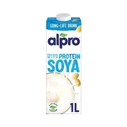 Image of Alpro Soya Plant Based Long Life Drink, Vegan &amp; Dairy Free, 1L (Pack of 8)