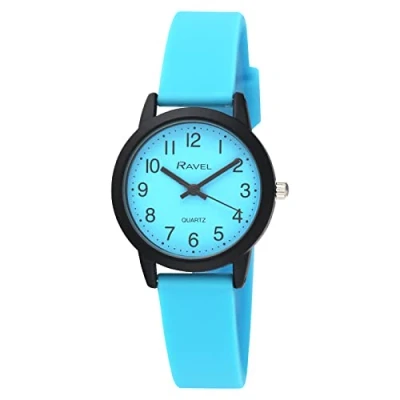 Image of Ravel Summer in Black Silicone Watch (30mm case) Analogue Quartz R1813.6 Turquoise