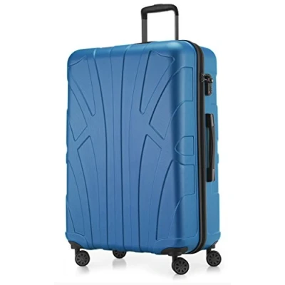 Image of Suitline Hardshell Suitcase, Travel Luggage, TSA, 76 cm, Approx. 96 liters, 100% ABS mat, Cyanblue