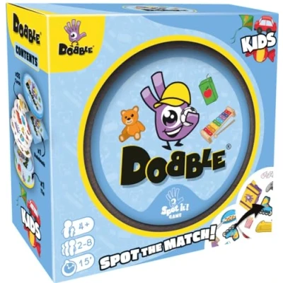 Image of Asmodee, Dobble Kids, Card Game, Ages 4+, Players 2 8, 15 Minutes Playing Time