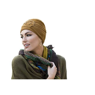 Image of Primrose Chemo Hat for Women with Cancer Hair Loss Headwear Gift Alopecia Patients (Camel)