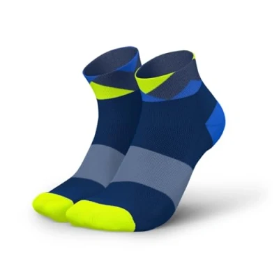 Image of Incylence Peaks Short Running Socks 35 38 Breathable Yellow/Blue, Moisture Wicking Comfort