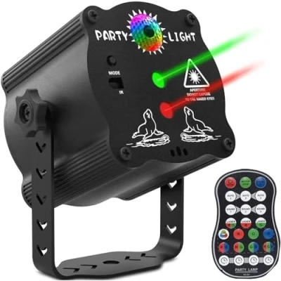 Image of WSGDSG Christmas Projector Lights Outdoor, 60 Pattern Led with Remote Control Timer, Dj Disco Party Light Rave Stage