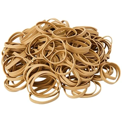Image of Whitecroft Essentials No 63 6x80mm Natural Rubber Bands (Box of 454g), oakorangebeigebrown