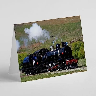 Image of Beebooh cards side view of steam train birthday card