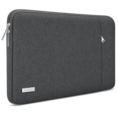 Image of TECOOL 15.6 Inch Laptop Sleeve Protective Case for 15 15.6&quot; HP Lenovo ThinkPad IdeaPad Dell Acer Asus Notebook Chromebook,Water resistant Bag with Pocket,Space Grey