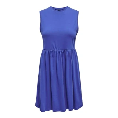 Image of ONLY Women&#039;s Onlmay Life S/L Peplum Dress Box JRS Jersey, Dazzling Blue, M