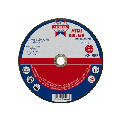 Image of Faithfull FAI3003525M Metal Cutting Disc 300mm x 3.5 25.4