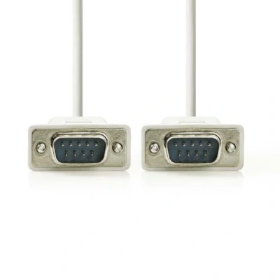Image of NEDIS Serial Cable D SUB 9 Pin Male Nickel Plated 2.00 m Round PVC Ivory Label