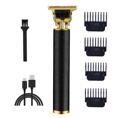 Image of OSMARI Hair Trimmers,T Blade Trimmer, Cordless Rechargeable Grooming Kits, Zero Gapped Detail Beard Shaver with 3 Guide Combs for Family Children Men&#039;s (Black)