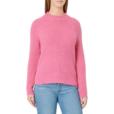 Image of ONLY Women&#039;s Onljade KNT Noos L/S Pullover Sweater, Strawberry Moon/Detail:w Melange, S