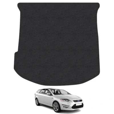Image of Car Mat Co Tailored Fit Black Carpet Boot for Ford Mondeo 2006 14 [Estate]