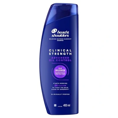 Image of Head &amp; Shoulders Advanced Oil Control 400ml Selenium Sulphide Anti Dandruff Shampoo, Clinical Strength, Fights Stubborn and Excess Oil, with Refreshing Citrus