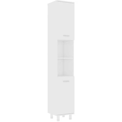 Image of vidaXL Bathroom Cabinet White 30x30x179 cm Engineered Wood