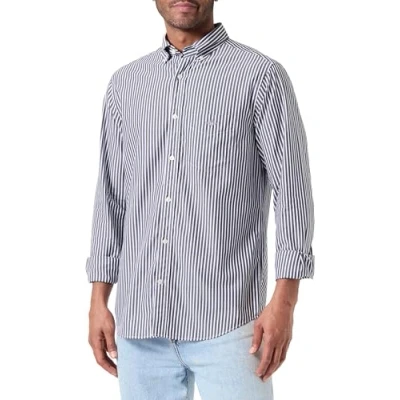 Image of GANT Men&#039;s REG POPLIN Stripe Shirt, Black, S