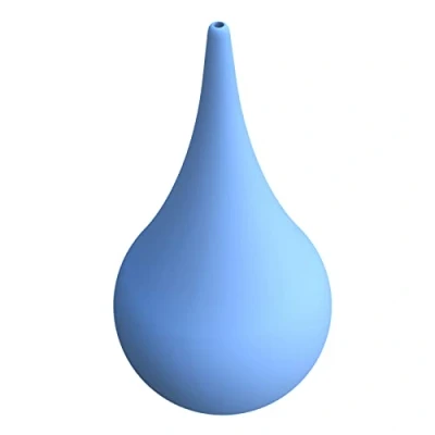 Image of Rubber Suction Ear Syringe, Reusable Cleaner Washing Squeeze Bulb Cleaning Ball for Wax Removal, Suitable Adults and Children, Blue Smooth.