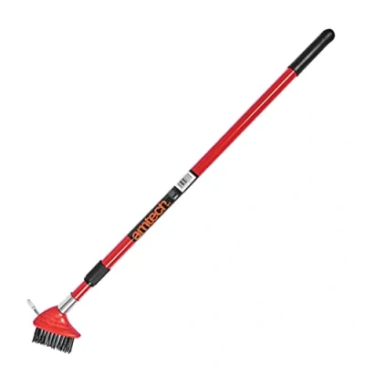 Image of Telescopic Patio Cleaning Brush Decking Block Paving Weed Moss Garden Scraper