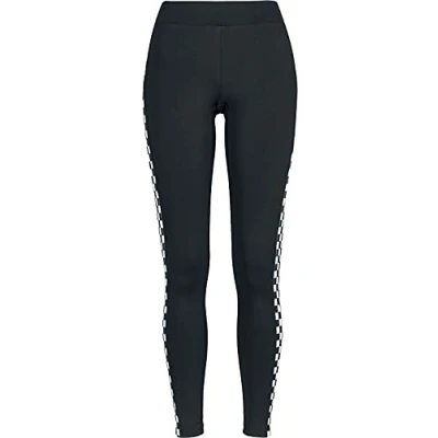 Image of Urban Classics Women&#039;s Tb2653 ladies Check Leggings, Long Streetwear and Sports Trousers with Side chequerboard Pattern, Blk/Chess, S
