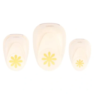 Image of Vaessen Creative Craft Paper Punch Flowers 3 Pcs Various Sizes Circle Cutter for Crafting and Card Making