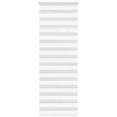 Image of vidaXL Zebra Blind White 75x200 cm Fabric Width 70.9 Polyester