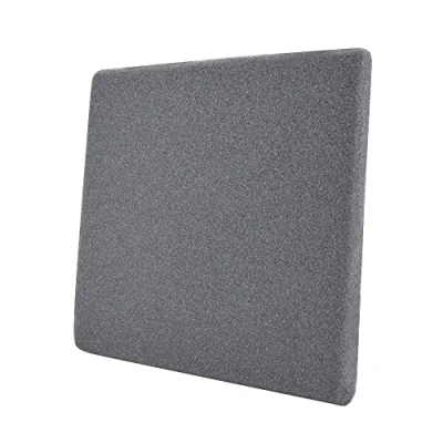 Image of Amazon Basics Memory Foam Seat Cushion Gray, Square, 37.6 x 38 cm