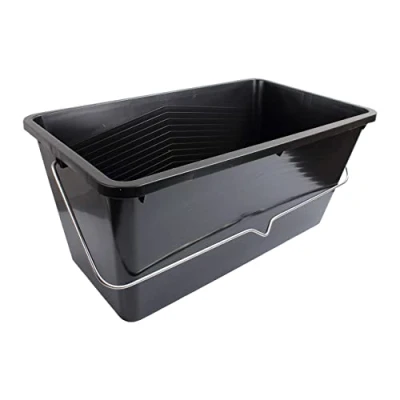 Image of ProDec 25 litre (5 gallon) Extra Large Plastic Paint Scuttle Bucket 100% Recycled With Metal Carry Handle For All Types of and Paste Suitable Up To 15&quot; Rollers
