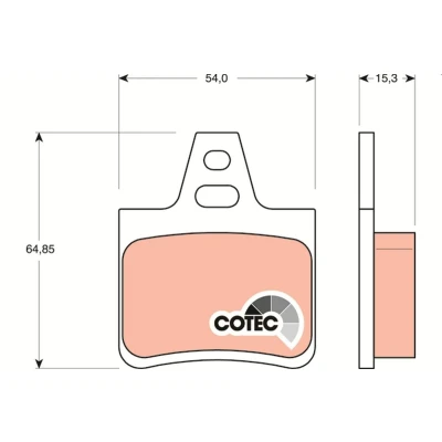 Image of 95667788, E172193 Brake pad set TRW COTEC GDB1247 not prepared for wear indicator CITROËN: Xantia Hatchback, Hatchback
