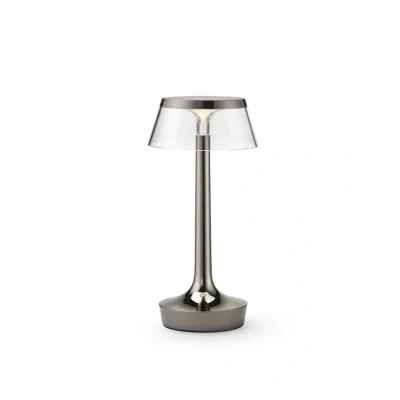Image of Flos Bon Jour Unplugged Table Lamp Chrome/Black