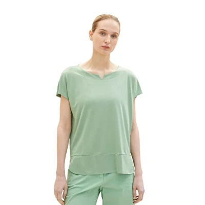Image of TOM TAILOR Ladie&#039;s 1035892 T Shirt, 31034 Okra Green, S