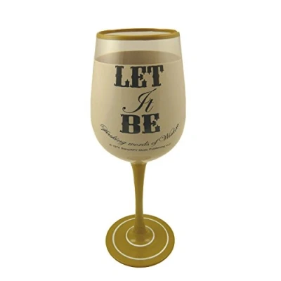Image of Lennon &amp; McCartney Let It Be Wine Glass Beatles