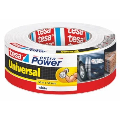 Image of tesa UK 56389 00002 06 TE56389 Cinta Americana Extra Power Universal 50mx50mm Blanca, White, 50m x 50mm