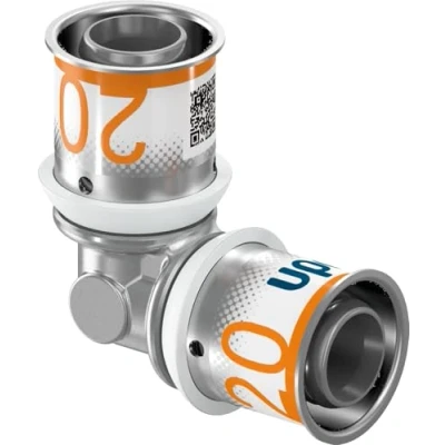 Image of Uponor S press Plus knee 90 x 20mm brass Kiwa