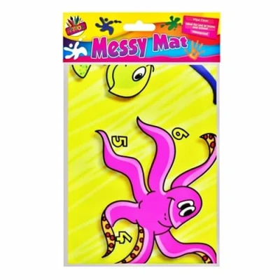 Image of Octopus Children&#039;s Wipe Clean Messy Mats for Boys and Girls Protective Mat Art &amp; Craft 80cm x 50cm Waterproof Sea Creatures Pack of 1.