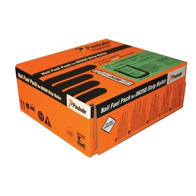 Image of Paslode 2.8 x 63mm IM350+ Ring Shank Nails Bright Finish Box of 3300 + 3 Fuel Cells PAS141208