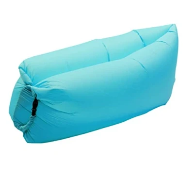 Image of CUTSUGOK Inflatable Lounger Air Sofa with Carry Bag Waterproof Lazy Couch for Camping, Beach, Park, Pool, Hiking sky blue