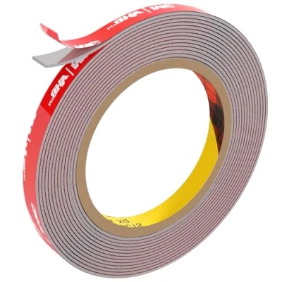 Image of FIXCHORD 3M VHB Double Sided Tape Heavy Duty, Mounting Tape, Waterproof Strong Adhesive for LED Strip Light, Car, Home&amp;Office Decor, Grey (15.4FTx0.39IN)