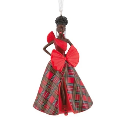 Image of Hallmark Mattel African American Barbie Christmas Ornament