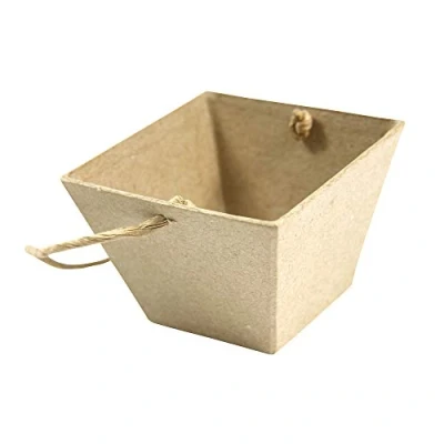 Image of Décopatch Ref AC385O Egg Basket Papier Maché Object to Decorate 8 x 6cm with Papers &amp; PaperPatch Glue, Glitter, Paints, Brown