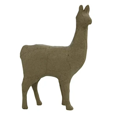Image of Décopatch Ref SA182C Llama Papier Maché Object to Decorate 14.5 x 5 22cm with Papers &amp; PaperPatch Glue, Glitter, Paints