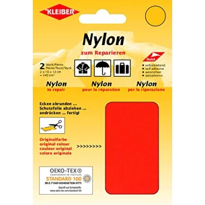 Image of Kleiber Self Adhesive Repair Patch for Tents, Umbrellas etc Nylob 240cm2 Neon Orange