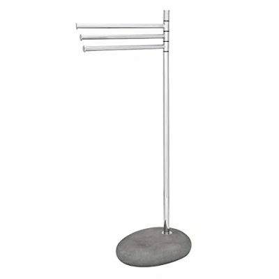 Image of Wenko &quot;Pebble Stone&quot; 19493100 Towel Holder Grey