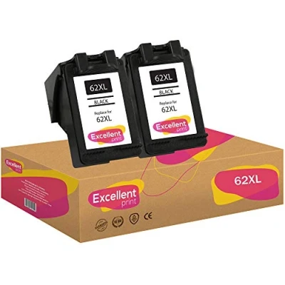 Image of Excellent Print 62XL 62 Compatible Ink Cartridges for HP Envy 5644 Officejet 5740 5745 8040